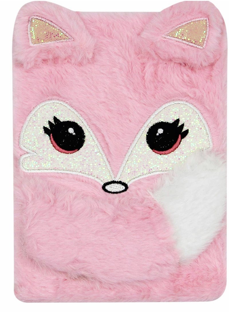 SYOSI Plush Diary Writing Journal Stationery for Kids,  Lovely Animals Notebook Kids Plush Diary for Students School Gifts, Girls Teens Fuzzy Journal Writing Pad A5 Lined 160 Pages  - Image 1