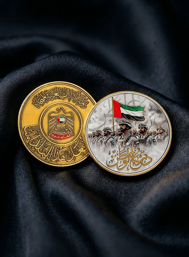 Rovatti Gold UAE Commemorative Coin with UAE Flag - Image 1