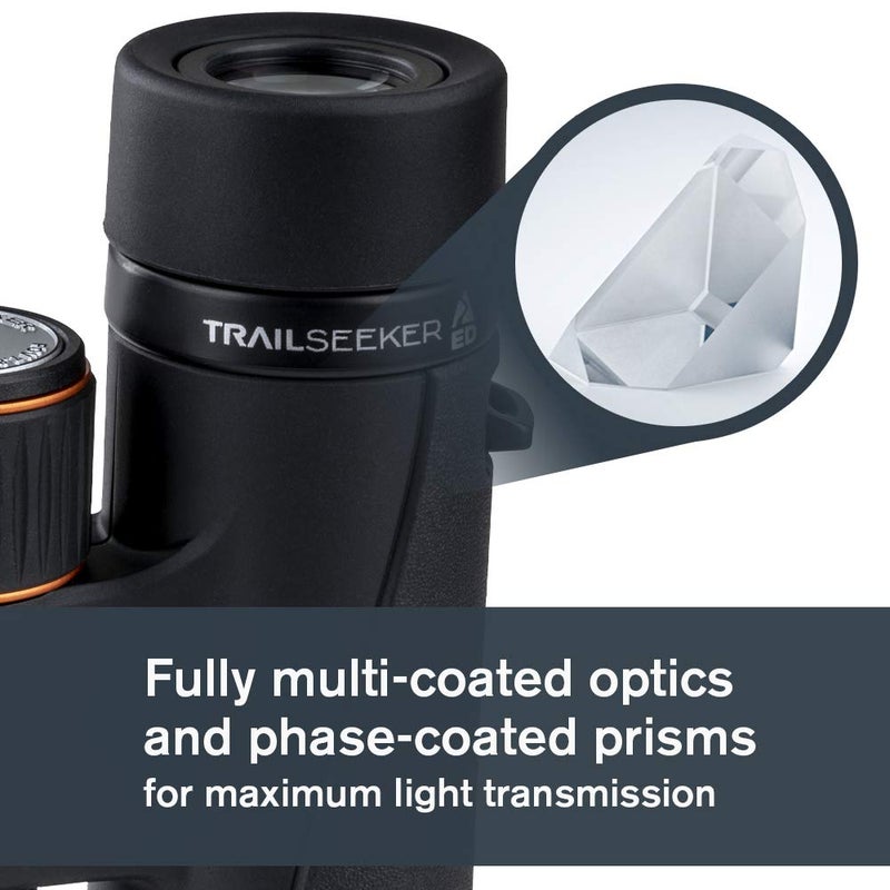 Celestron Celestron – TrailSeeker ED 10x32 Binoculars – Extra-Low Dispersion Glass – Perfect for Birdwatching and Outdoor Activities – Fully Broadband Multi-Coated Optics – BaK4 Roof Prism  - Image 4