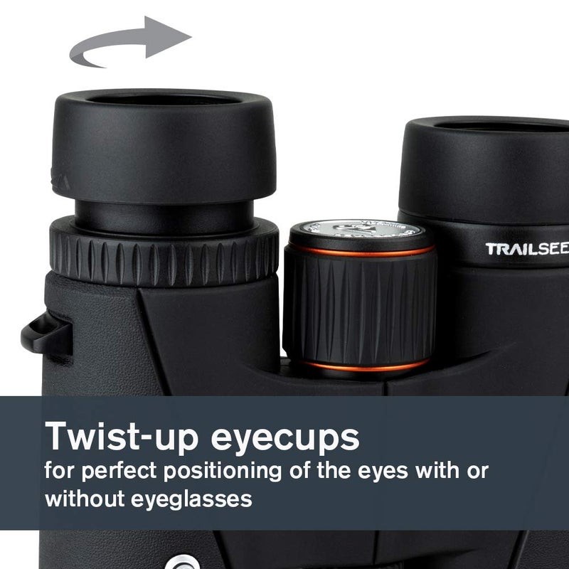 Celestron Celestron – TrailSeeker ED 10x32 Binoculars – Extra-Low Dispersion Glass – Perfect for Birdwatching and Outdoor Activities – Fully Broadband Multi-Coated Optics – BaK4 Roof Prism  - Image 5