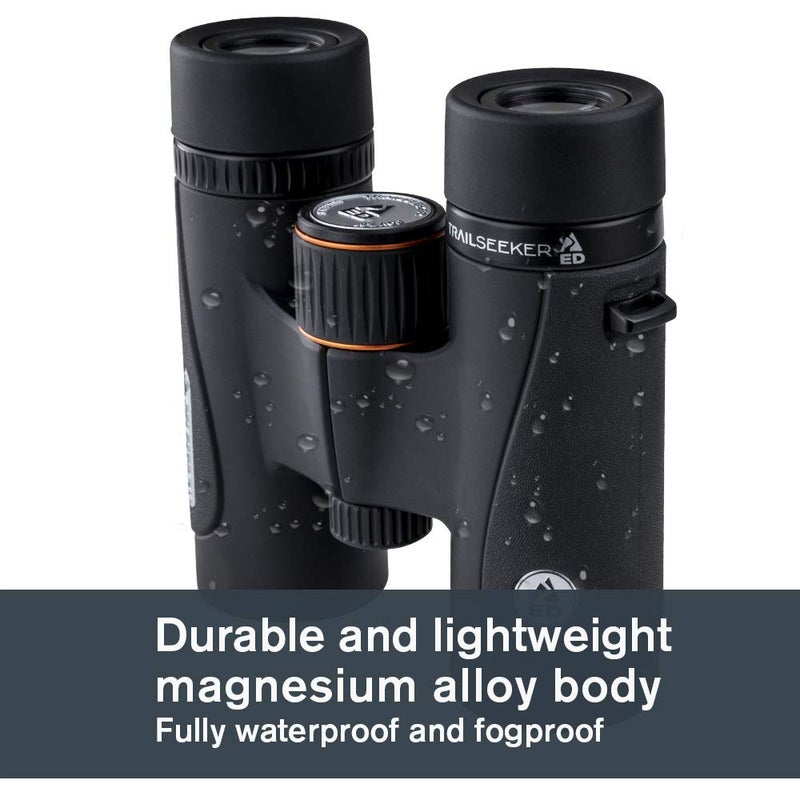 Celestron Celestron – TrailSeeker ED 10x32 Binoculars – Extra-Low Dispersion Glass – Perfect for Birdwatching and Outdoor Activities – Fully Broadband Multi-Coated Optics – BaK4 Roof Prism  - Image 3