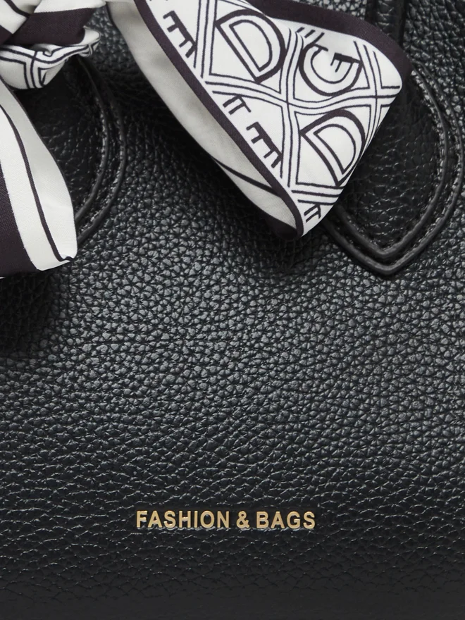 Styli Styli Printed Scarf Detail Shoulder Bag with Pouch