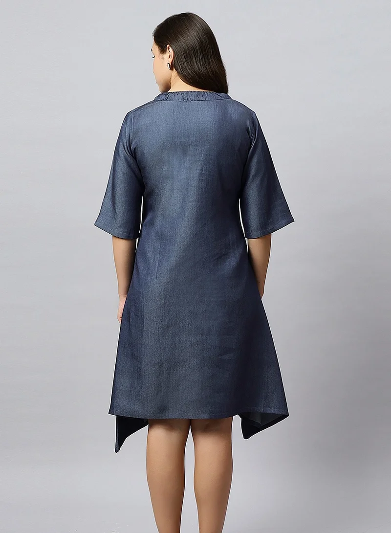 TUMMY Denim Pocket Tunic Dress