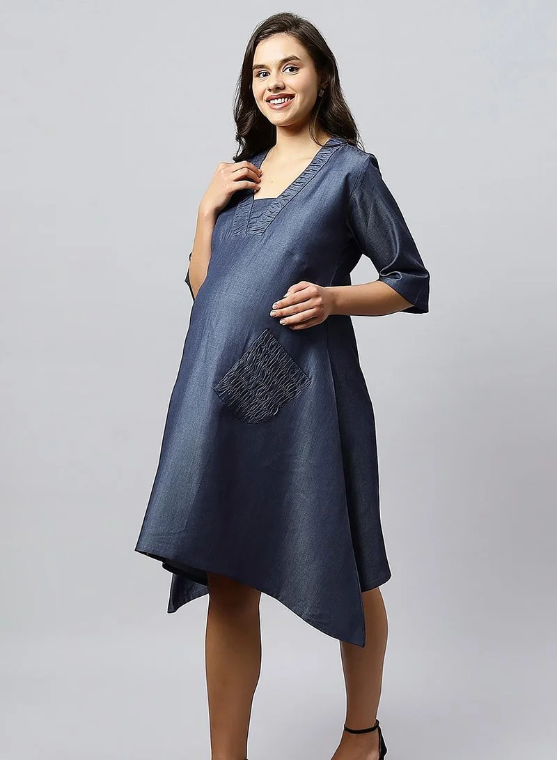 TUMMY Denim Pocket Tunic Dress