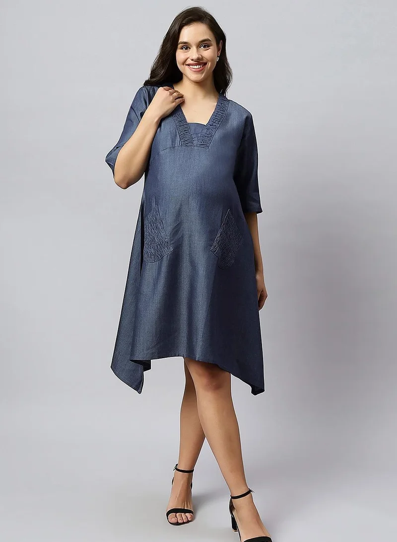 TUMMY Denim Pocket Tunic Dress