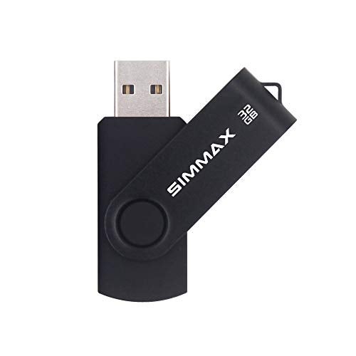 SIMMAX USB Flash Drives 5 Pack 32GB Memory Stick Swivel Design USB 2.0 Flash Drive Thumb Drive Zip Drives (32GB Blue Green Black Red Purple) - Image 4