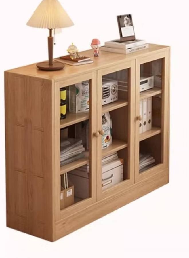 NKX Multi Layer Storage Bookshelf Rack Stylish Living Room Home Storage with and Transparent Door  - Image 1