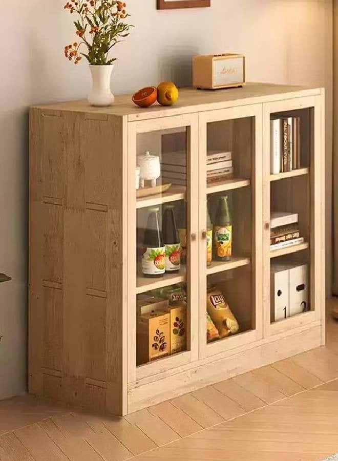 NKX Multi Layer Storage Bookshelf Rack Stylish Living Room Home Storage with and Transparent Door  - Image 2