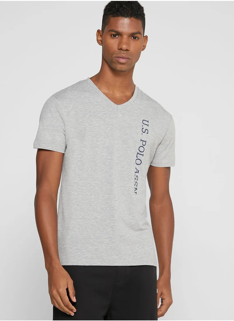 U.S. Polo Assn. Logo V-Neck T-Shirt