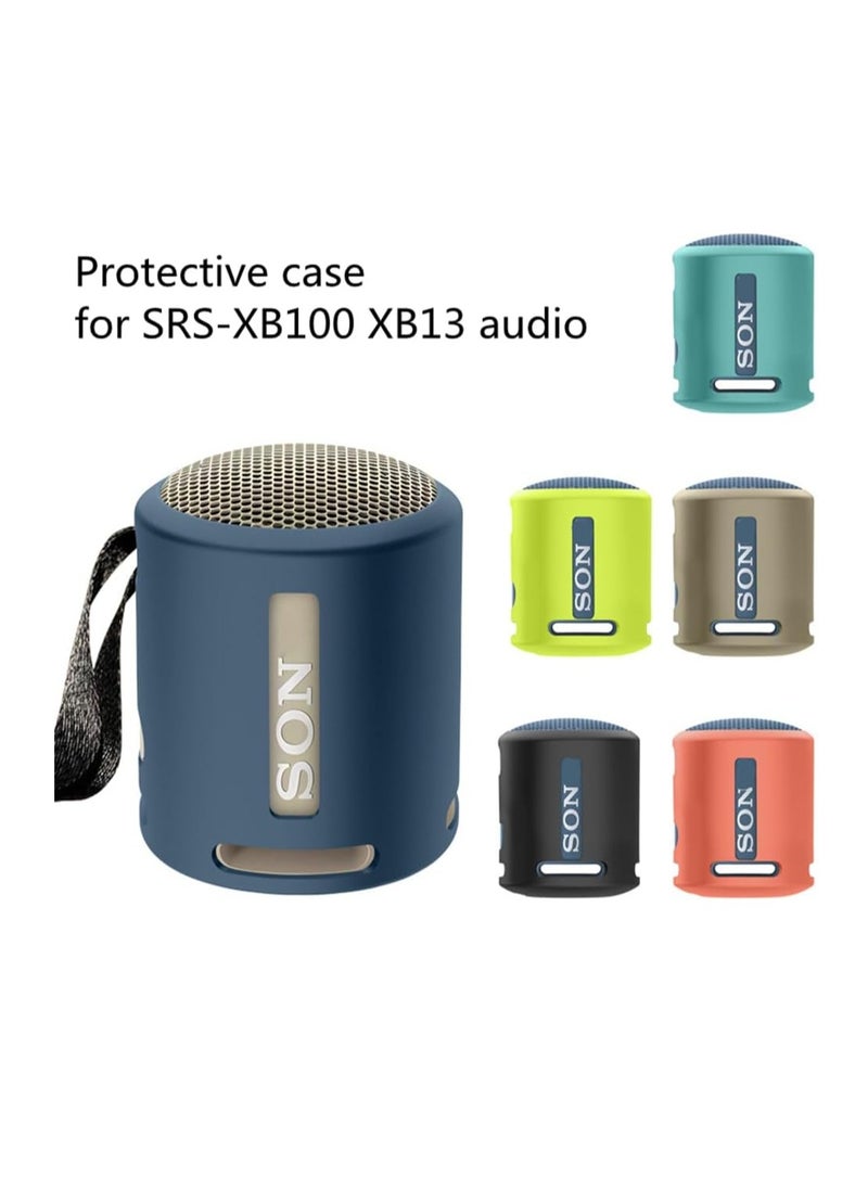 Generic Silicone Case for Sony SRS-XB100 XB13 Portable Speaker Protective Cover Shockproof Dustproof Shell for SRS-XB100 XB13 Audio Accessories (Black)  - Image 2
