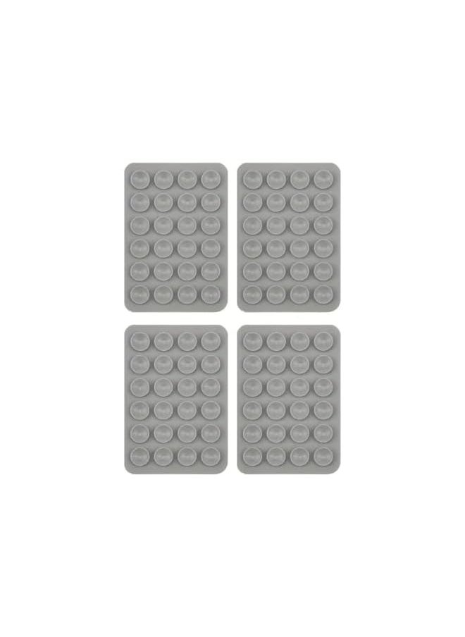 erorex Silicone Mobile Phone Holder Mat With Suction Cup, Suction Cup Phone Holder Car Mount, Adhesive Mounts Multipurpose Silicon Non Slip Phone Mats - Pack of 4 (Dark Gray)  - Image 1