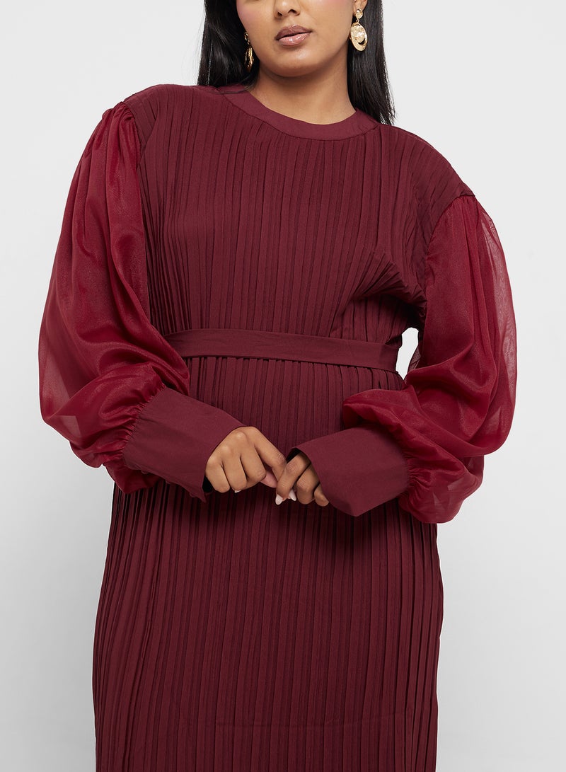 Khizana Pleated Chiffon Dress - Image 3