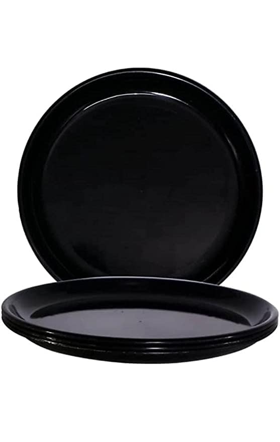 Everbuy Round Microwave Safe Dinner Plates for Serving Office/Party/Home/Dining Table/Kitchen/Restaurant (Set of 12 Plates) - Image 3