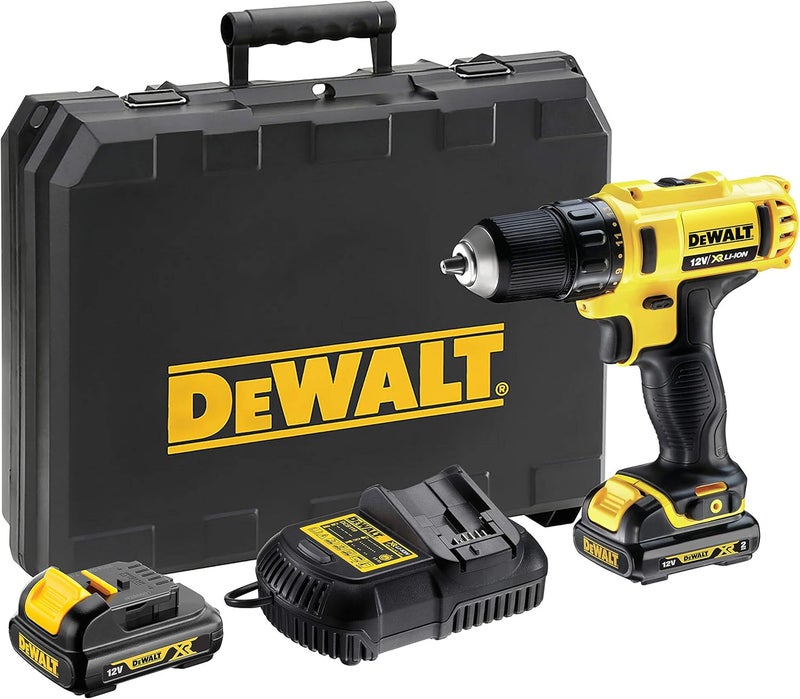 DEWALT 12V 10Mm Subcompact Drill Driver With Soft Bag, Yellow/Black, Dcd710C2P-B5 - Image 1
