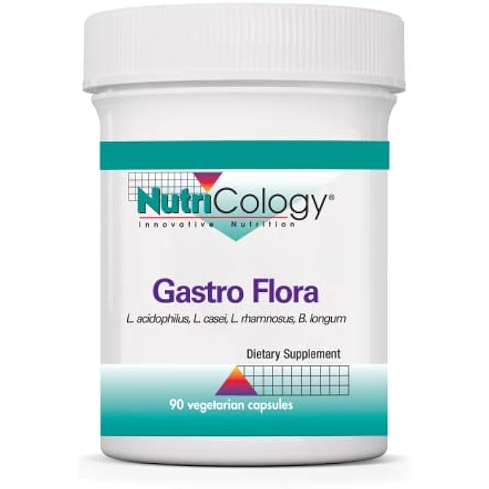 Allergy Research Group Nutricology Gastro Flora Supplement - Probiotic for Digestive Health, Gut Health for Men & Women, Lactobacillus and Bifidobacterium - 90 Count - Image 1