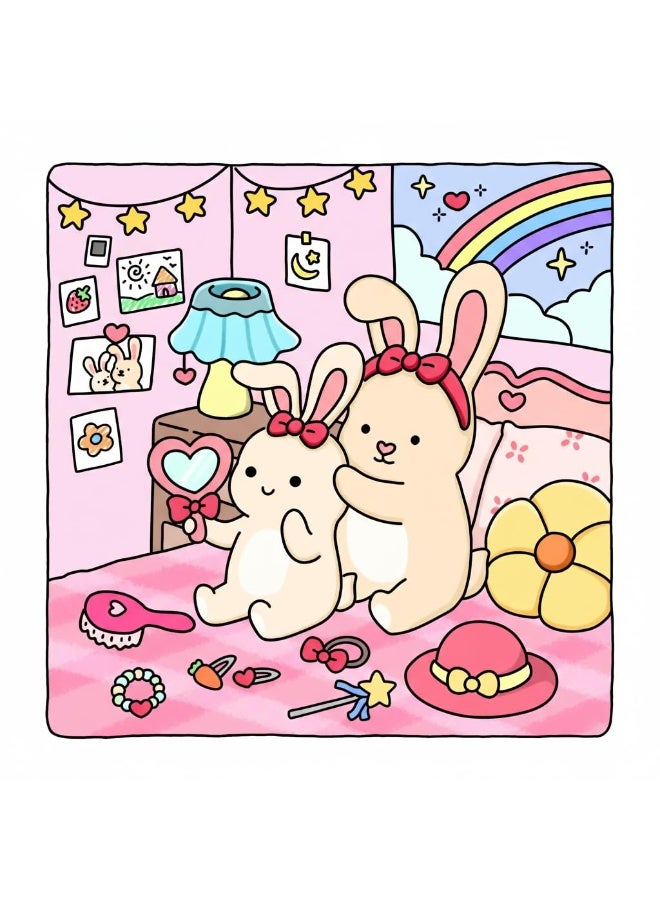 Peachjoy Sweetheart Super Cute Coloring Book, Stress-Free Creativity with Cute Animal Designs, Simple Coloring Book for Teens and Adults, Gift Idea for Relaxation - Image 3