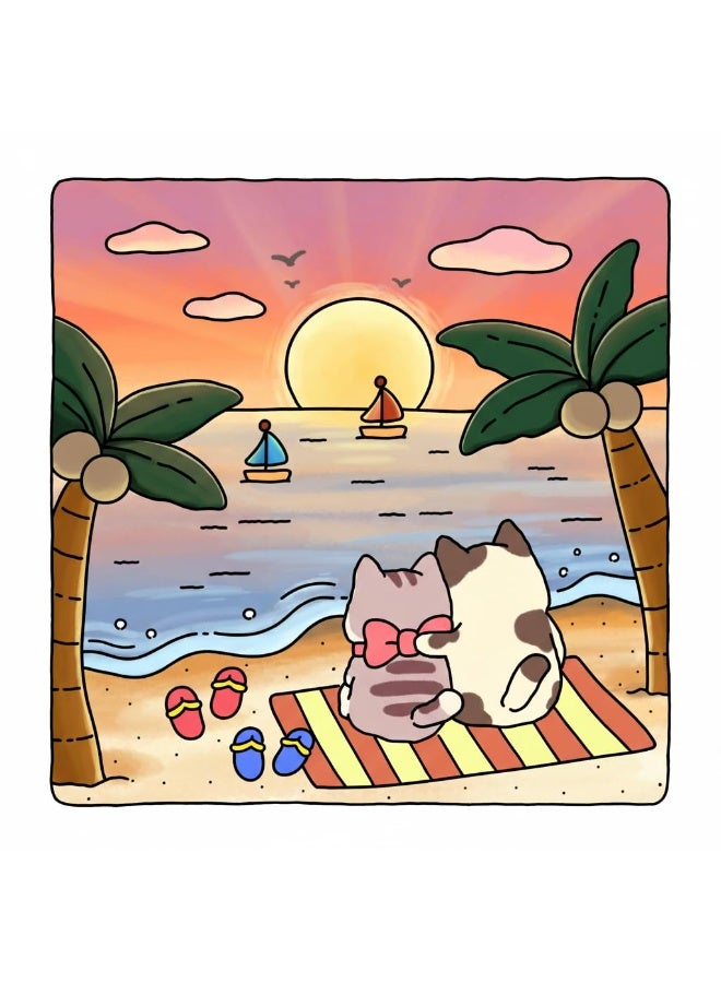 Peachjoy Sweetheart Super Cute Coloring Book, Stress-Free Creativity with Cute Animal Designs, Simple Coloring Book for Teens and Adults, Gift Idea for Relaxation - Image 2