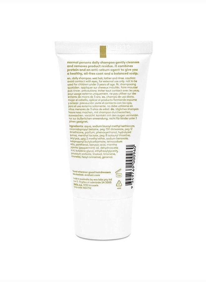 EVO Normal Persons Daily Care Shampoo - Deeply Cleanses, Removes Product Build-Up & Strengthens All Hair Types - Travel Size, 30ml / 1.01fl.oz  - Image 2