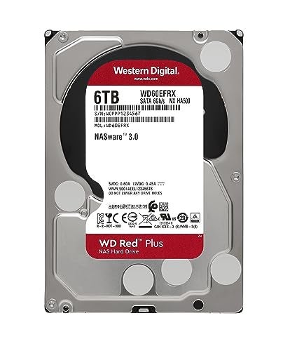 Western Digital 6TB WD Red Plus NAS Internal Hard Drive HDD - 5400 RPM, SATA 6 Gb/s, CMR, 64 MB Cache, 3.5" - WD60EFRX - Image 2