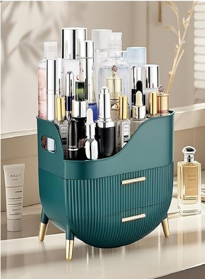 Deoxys Makeup Organizer for Vanity Cosmetics Organizer with Drawers for Bathroom, Make Up Organizers and Storage, Skincare Organizer for Brushes,Lotions, Eyeshadow and Jewelry - Image 1