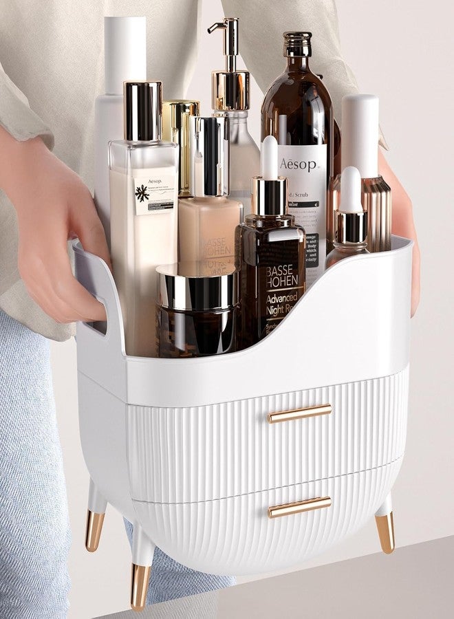 Deoxys Makeup Organizer for Vanity Cosmetics Organizer with Drawers for Bathroom, Make Up Organizers and Storage, Skincare Organizer for Brushes,Lotions, Eyeshadow and Jewelry - Image 4