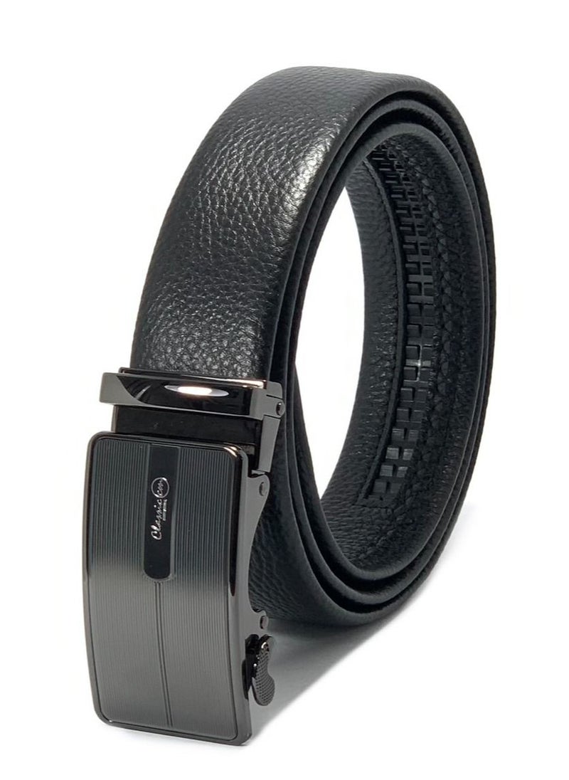 Classic Milano - Classic Milano Men’s Leather Belt | Genuine Leather Formal Belt for men with Automatic Buckle | Men's Belt with Elegant Gift Box | Ratchet Dress Belts for Men - Image 1