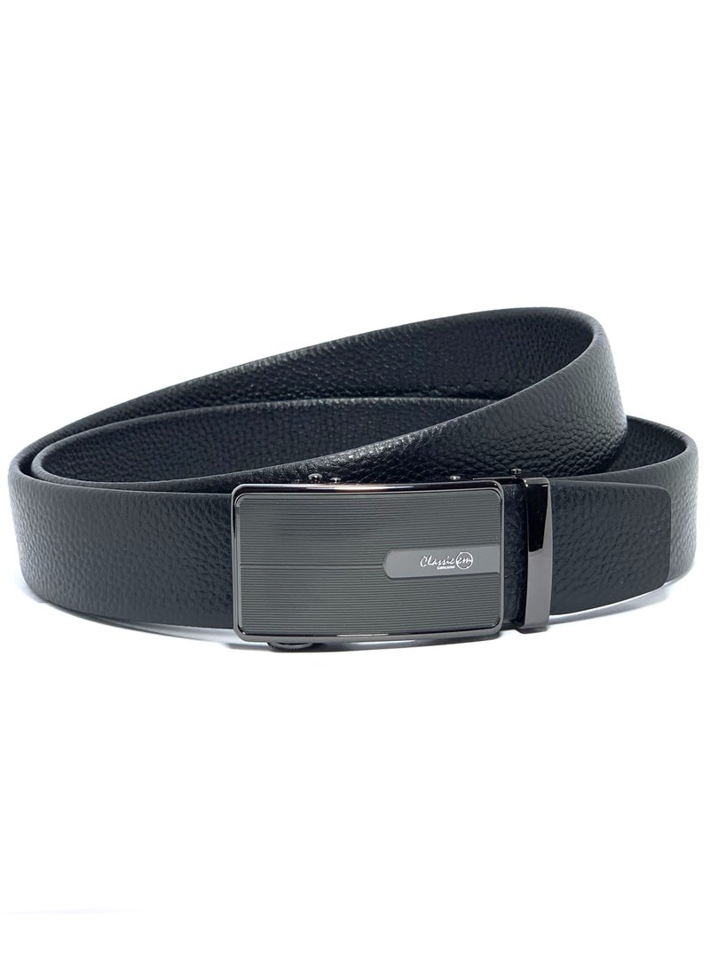 Classic Milano - Classic Milano Men’s Leather Belt | Genuine Leather Formal Belt for men with Automatic Buckle | Men's Belt with Elegant Gift Box | Ratchet Dress Belts for Men - Image 1