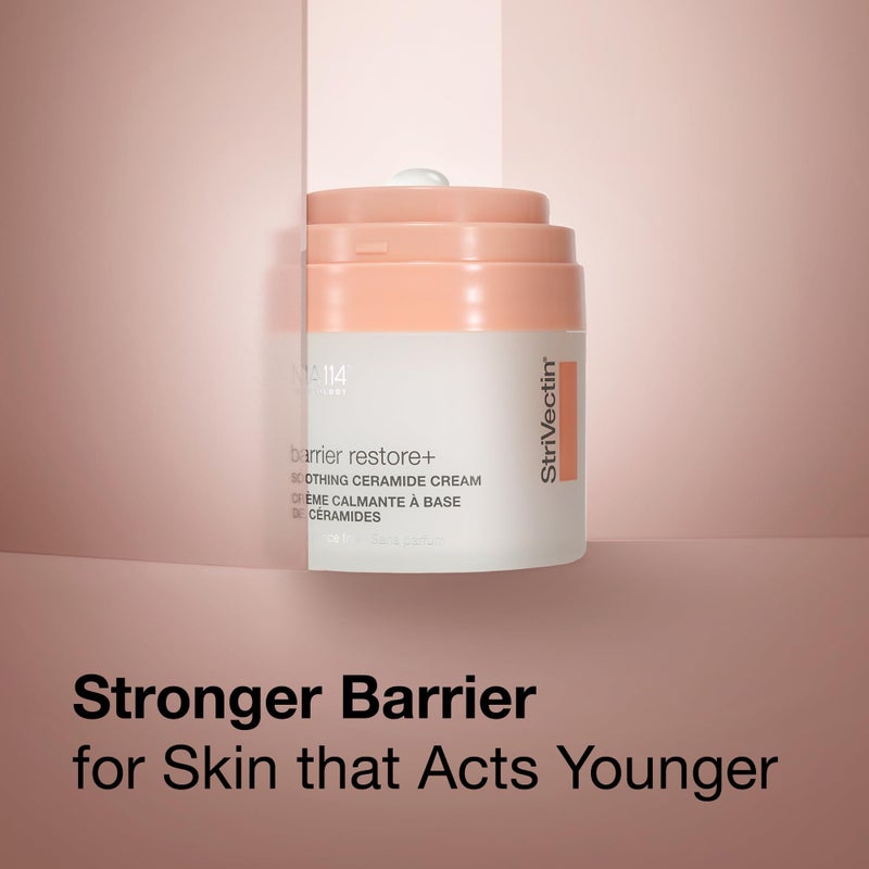 StriVectin Barrier Restore + Soothing Ceramide Cream with Ceramides + Niacinamide, Hydrating & Soothing, Fragranceâ€‘Free, Turmeric, Face & Neck Moisturizer - Image 2
