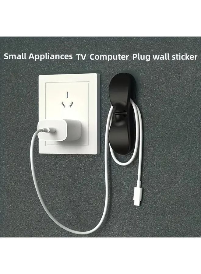 White Power Cord Organizer Wall Mounted Cable Management Kit - Image 5
