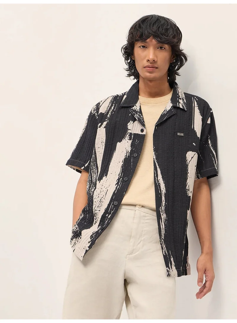 THE BEAR HOUSE Men’s Classic Short Sleeve Casual Shirt – Lightweight, Breathable, and Designed for a Smart Yet Easygoing Look All Day Long