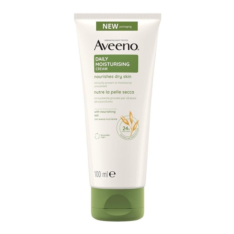 Aveeno Body Cream, Daily Moisturising, Dry & Sensitive Skin, 100 ml
