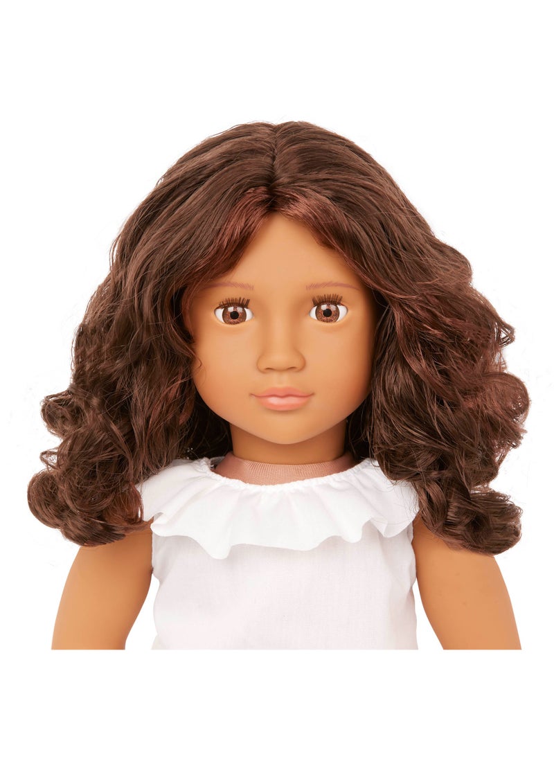 Our Generation - Valentina 18 Inch Fashion Doll Frilly Top & Pink Skirt Outfit Stylish Dress-Up And Creative Play Soft Body With Movable Limbs, Fabric Clothing Age 3 Years And Up - Image 1