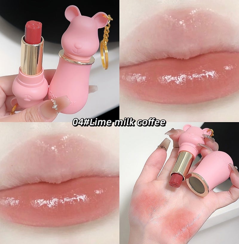 Gege bear Lip Balm Tinted Hydrating Lip Balm Stick Glossy Moisturizing Lipstick for Dry Lips Natural Glow Long Lasting Lip Care for Women 04 Lime Milk Coffee - Image 2