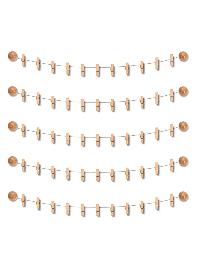 Hanging Photo Display Picture Frames With 50 Clips