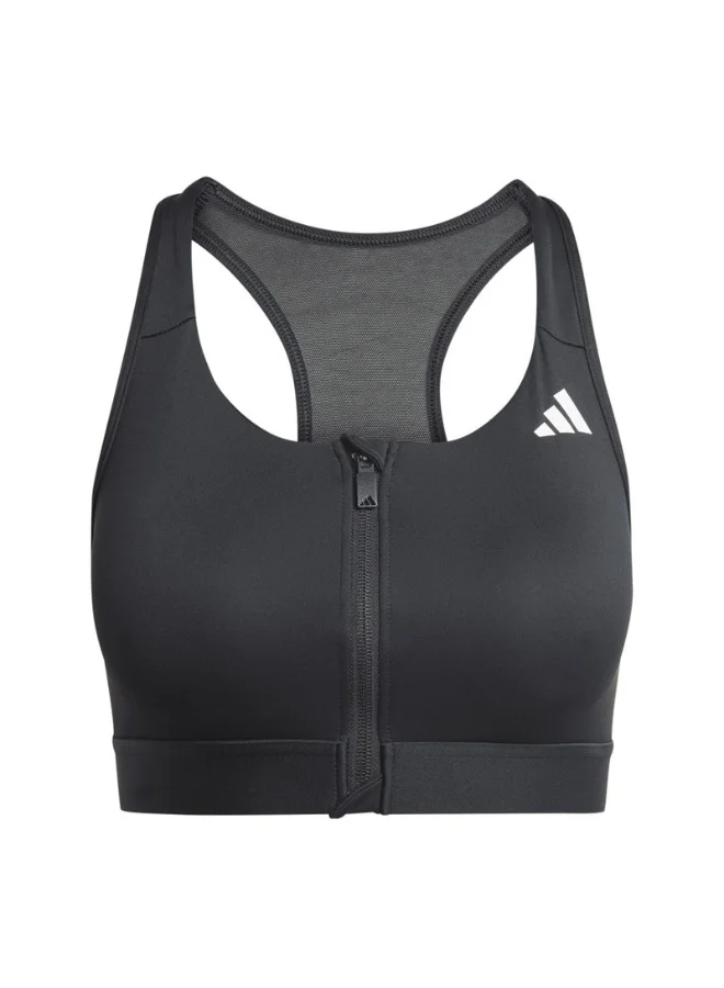 adidas حمالة صدر رياضية نسائية باوررياكت بدعم متوسط بسحاب