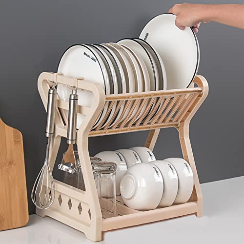 wolpin Plastic Expandable Kitchen Dish Drainer and Drying Rack | Sink Basket for Washing Bowls, Utensils, Vegetables, Fruits & Storage Organiser | Retractable up to 48 cm (Blue) - Image 1