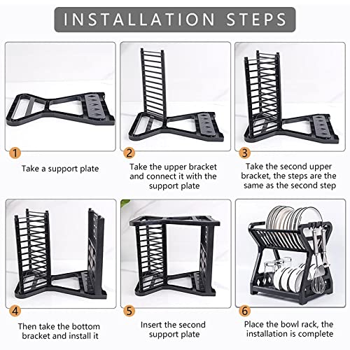 wolpin Plastic Expandable Kitchen Dish Drainer and Drying Rack | Sink Basket for Washing Bowls, Utensils, Vegetables, Fruits & Storage Organiser | Retractable up to 48 cm (Blue) - Image 4