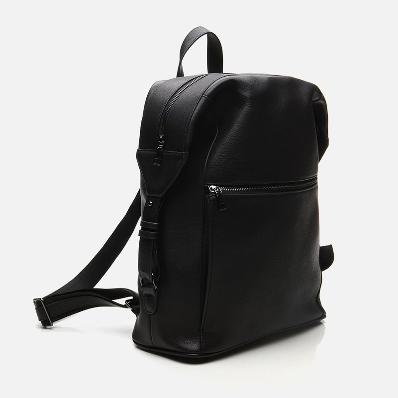 Danilo 04CAH290780A100 GENUINE Leather Black Men's Backpack x Zann  - Image 2