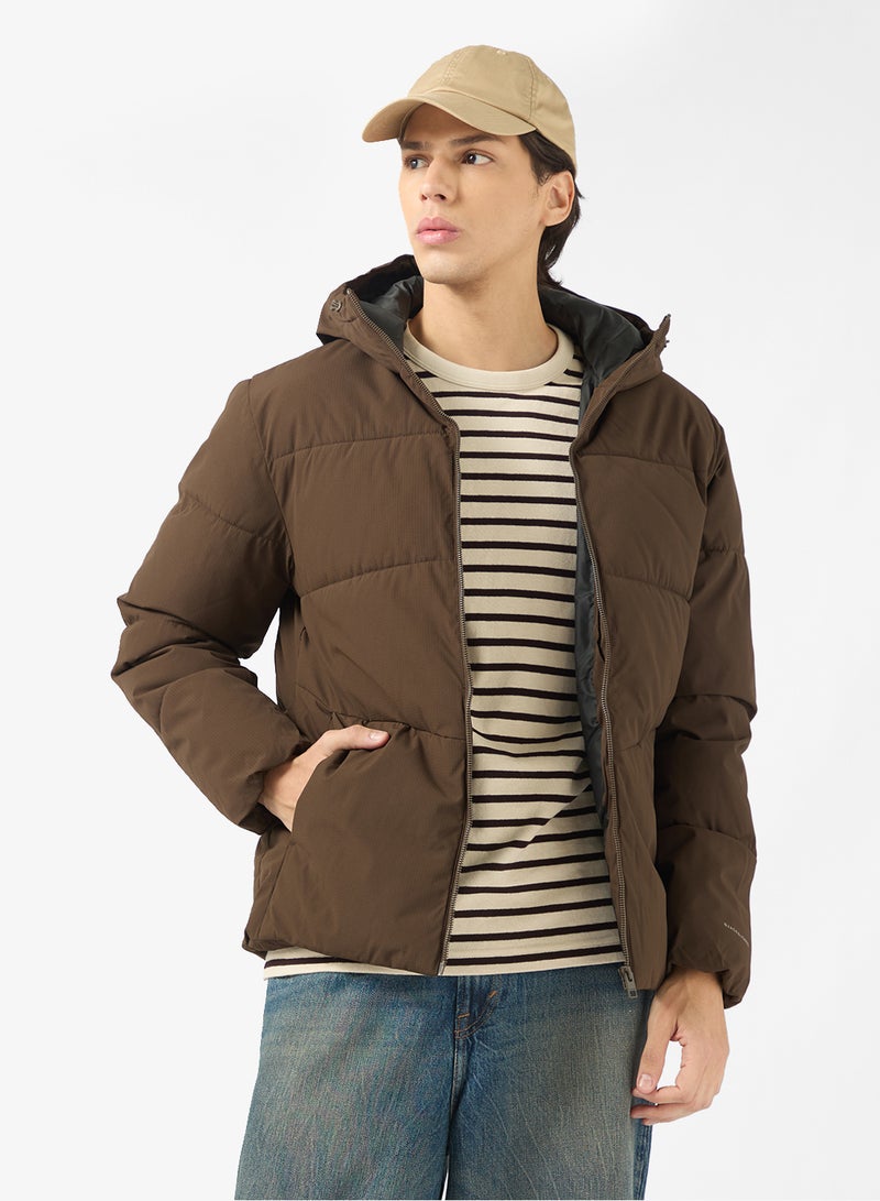 JACK & JONES Essential Puffer Jacket With Hood - Image 1