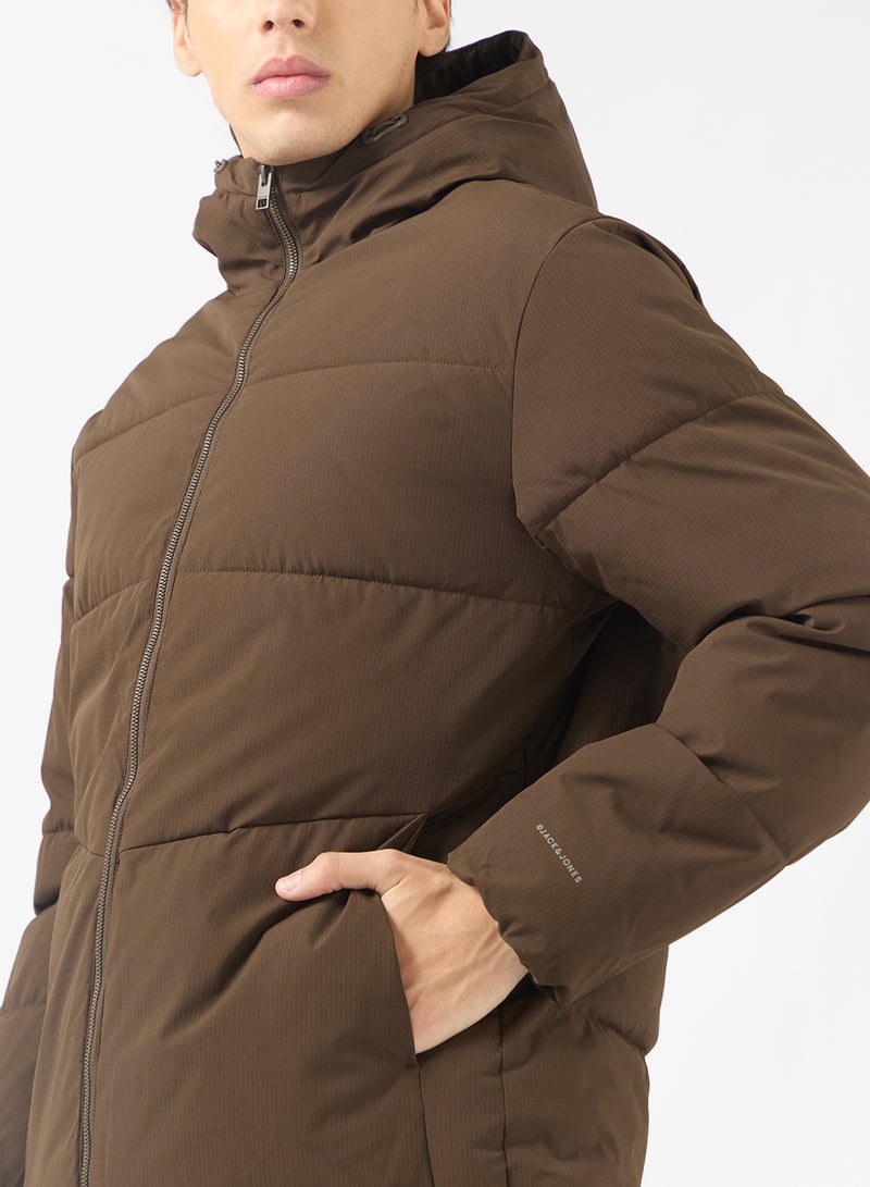 JACK & JONES Essential Puffer Jacket With Hood - Image 3