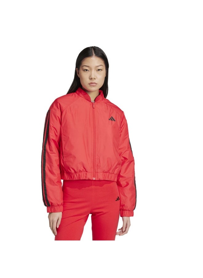 Adidas adidas W ESS 3S IN B J Red 0 JACKETS for Women - 2XS  - Image 5
