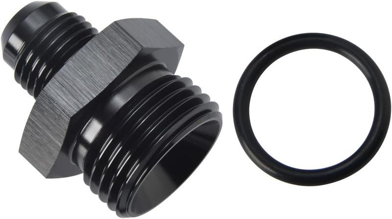 Podavelle 8AN Male Flare to 12AN ORB O-ring Boss Fuel Rail Adapter Fitting - Aluminum Black - Image 4
