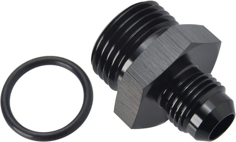 Podavelle 8AN Male Flare to 12AN ORB O-ring Boss Fuel Rail Adapter Fitting - Aluminum Black - Image 3