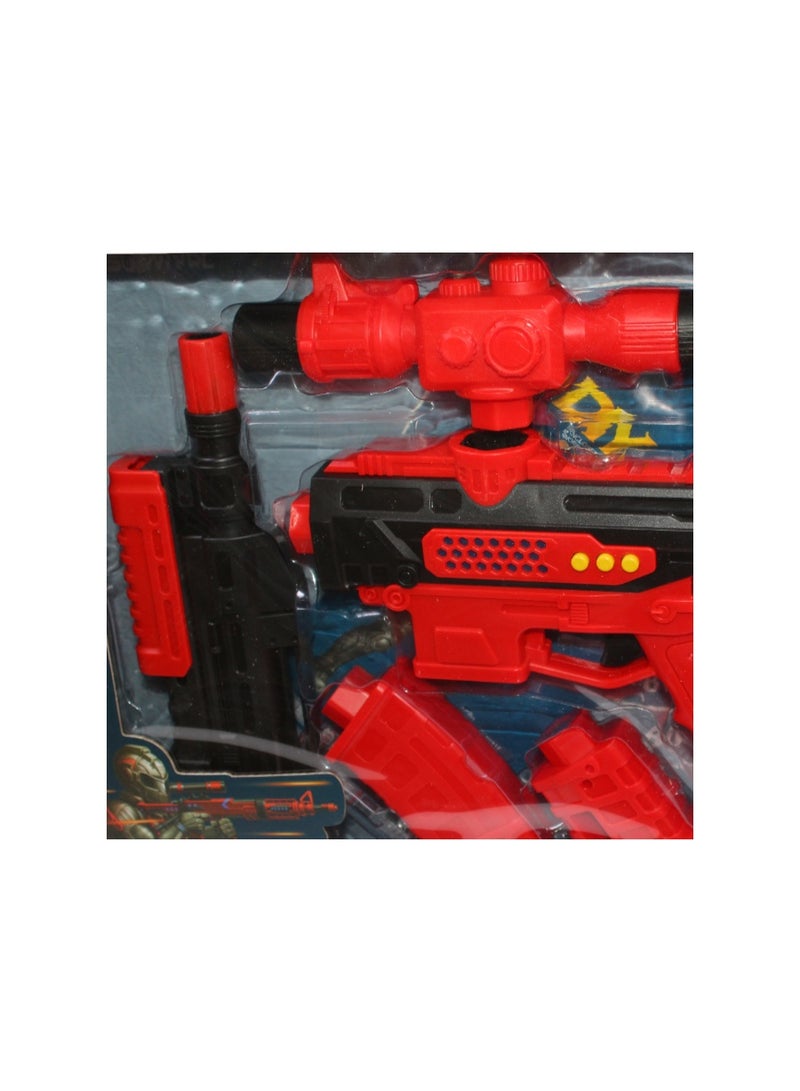 High Quality DIY Assemble Gun Toy Magnetic Gun Toy – Red - Image 3