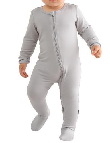 Ekkimy Long Sleeve Baby Footies Bamboo Rayon Romper Infant Double Zipper One-Piece Clothes Boys Girls Outfits - Image 1