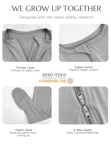 Ekkimy Long Sleeve Baby Footies Bamboo Rayon Romper Infant Double Zipper One-Piece Clothes Boys Girls Outfits - Image 2
