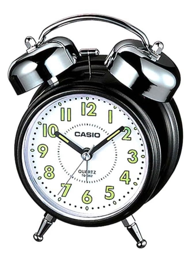 CASIO Table Analog Alarm Clock Black/Silver 13.6 x 55 x 54.8cm - Image 1