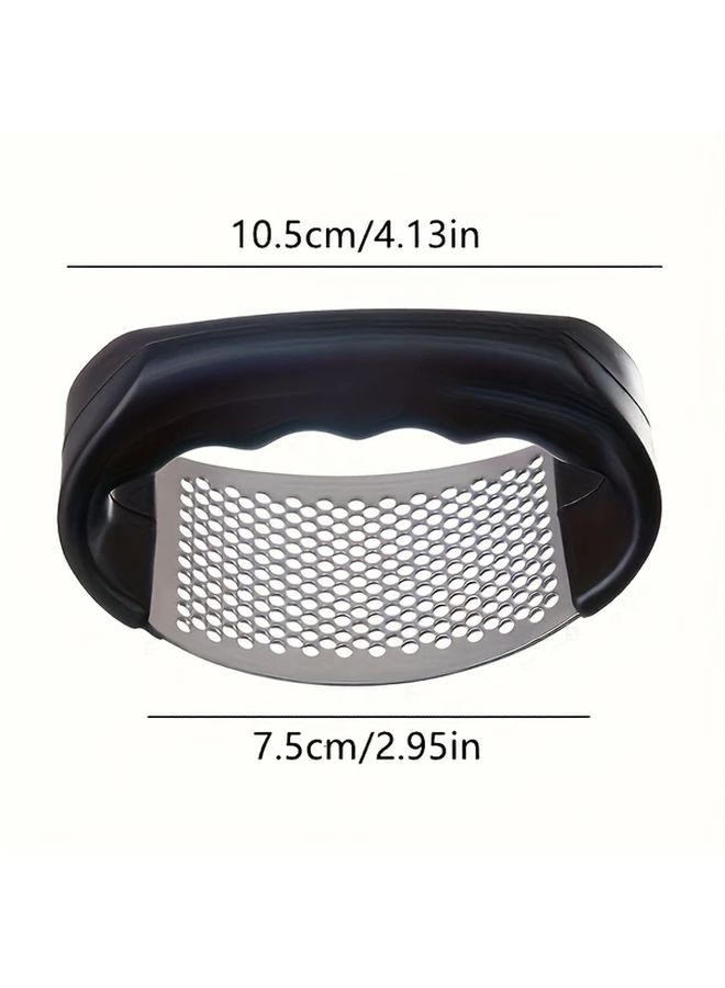 Stainless Steel Manual Garlic Press And Vegetable Chopper 1pc Easy Clean Kitchen Tool - Image 3