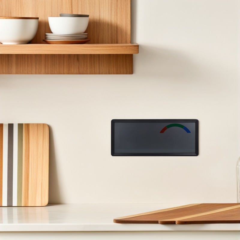 ساعة حائط LCD كبيرة: ساعة رقمية مقاس 14 بوصة مع شاشة عرض درجة الحرارة والرطوبة ومنبه التاريخ - مقياس درجة الحرارة والرطوبة لغرف النوم وغرفة المعيشة الحديثة - Image 4