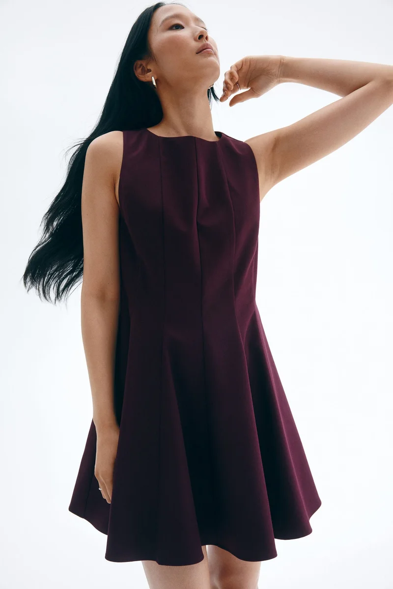 اتش اند ام فستان بحافة سفلية واسعة